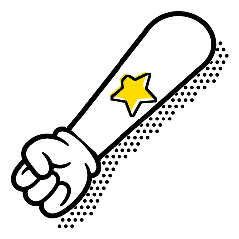 Arm with a yellow star temporary tattoo, icon for Temporary Tattoos